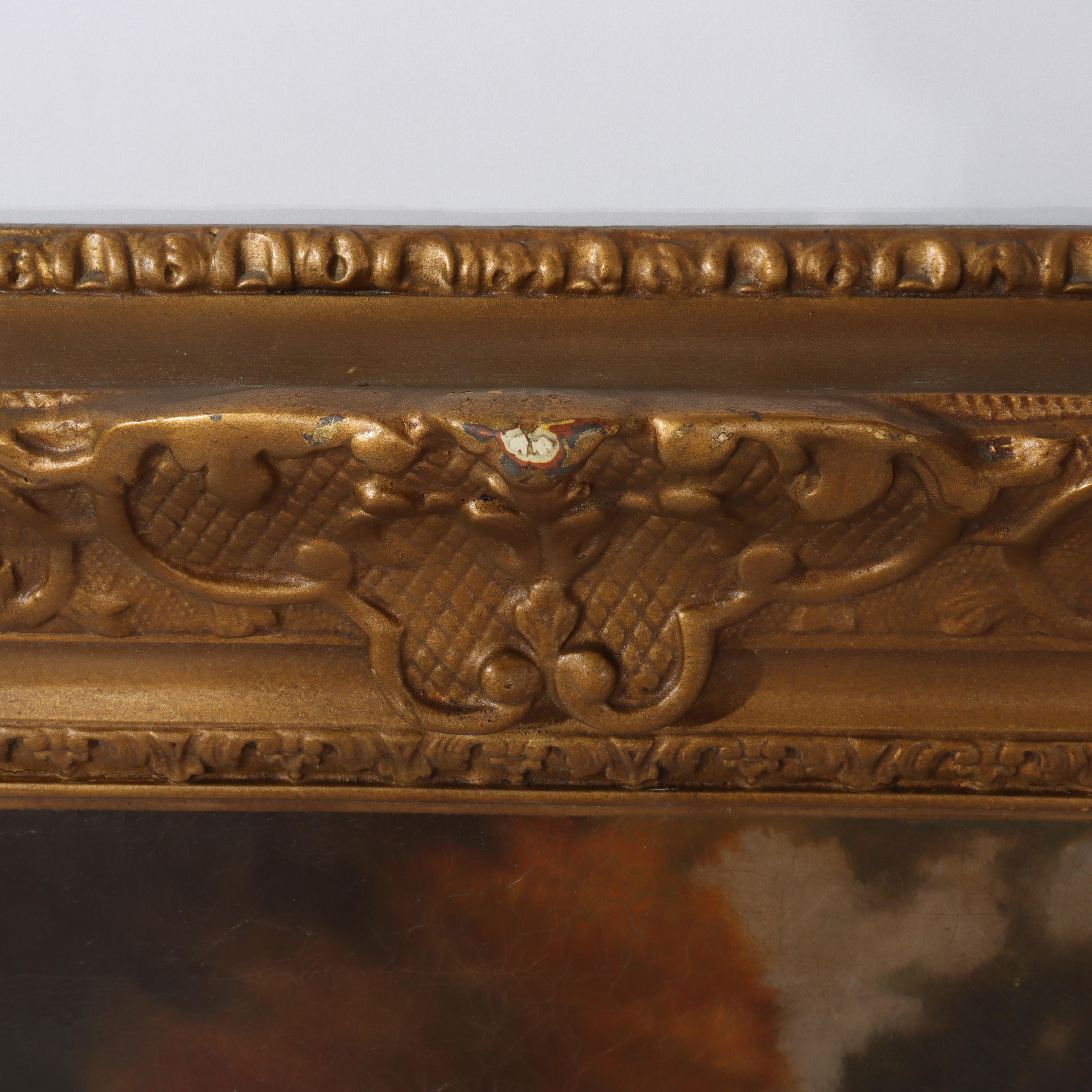 Antike Öl auf Leinwand Gemälde 