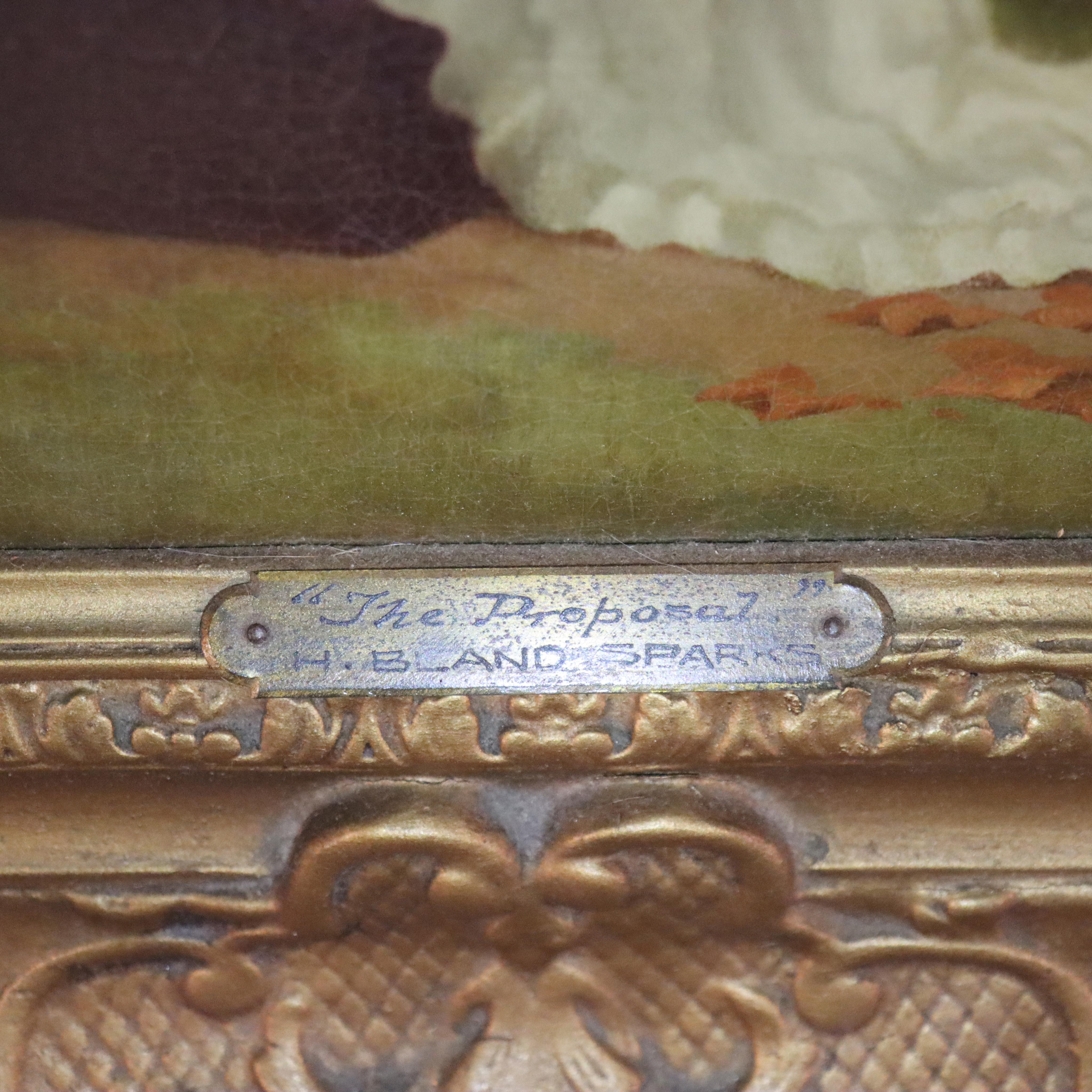 Antike Öl auf Leinwand Gemälde 