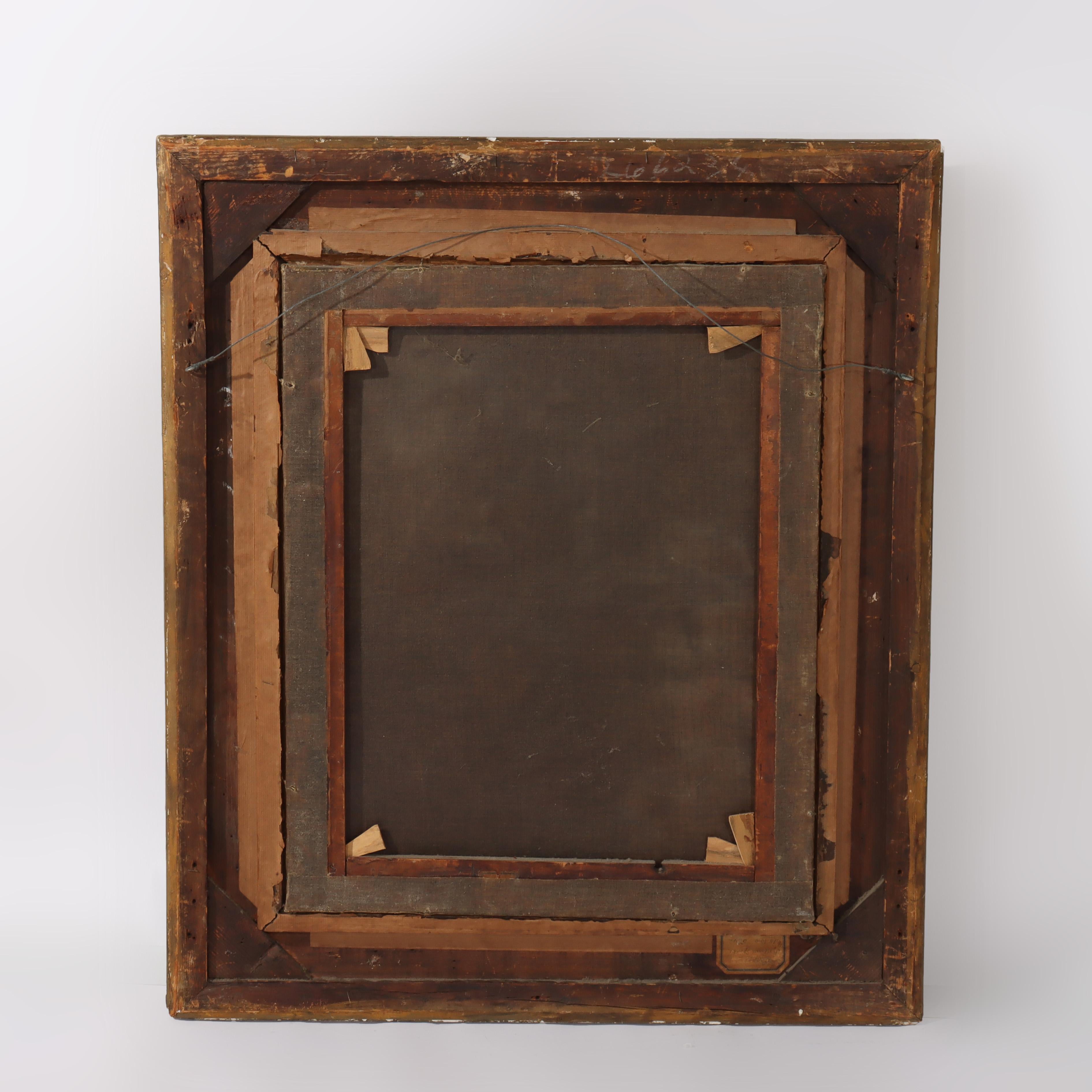 Antike Öl auf Leinwand Gemälde 