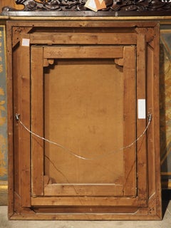 Antique Oil on Canvas Pastoral Cow Painting by Julius Bergmann