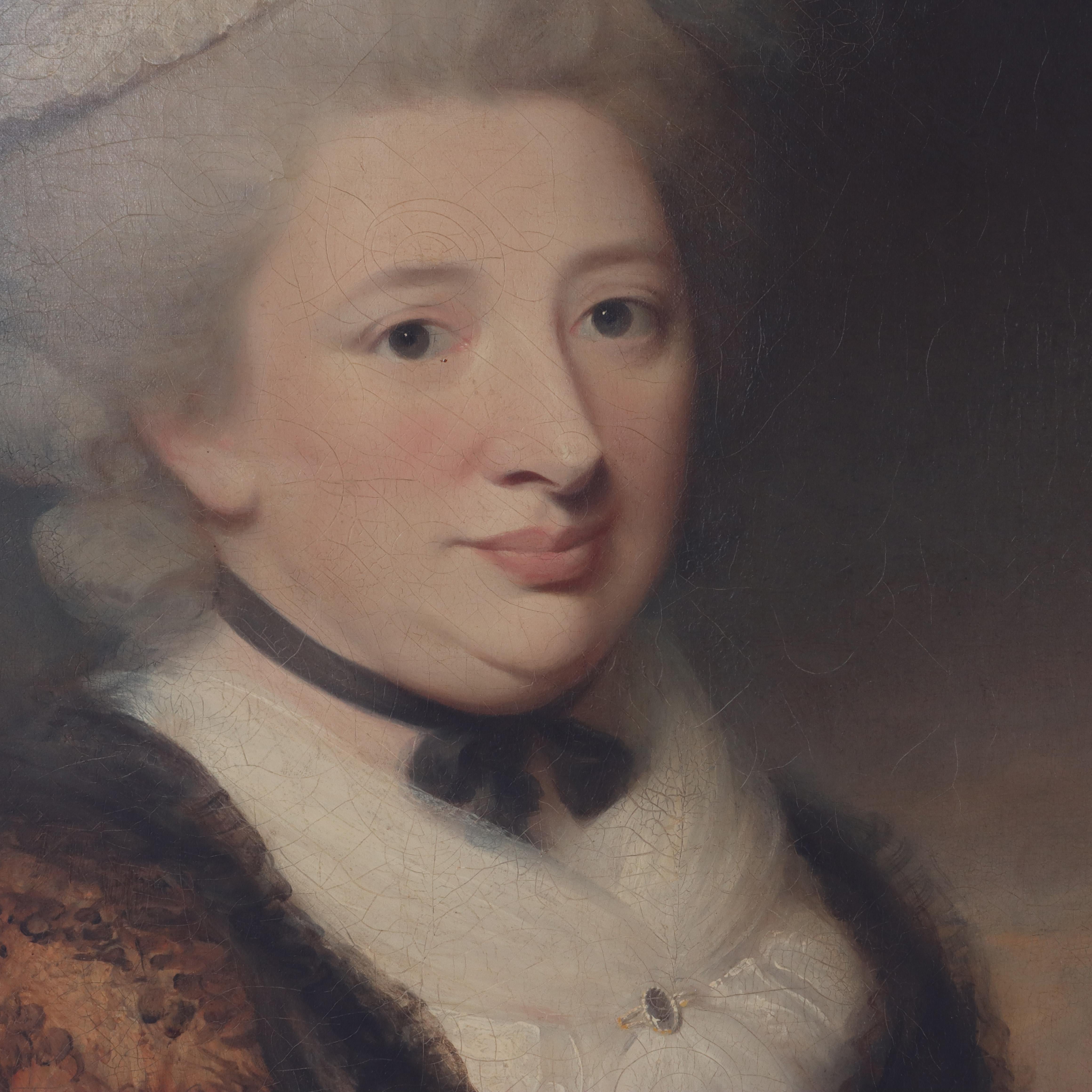Huile ancienne sur toile Portrait d'une femme noble par Rebecca Solomon C1850.
Mesures - 38 1/2