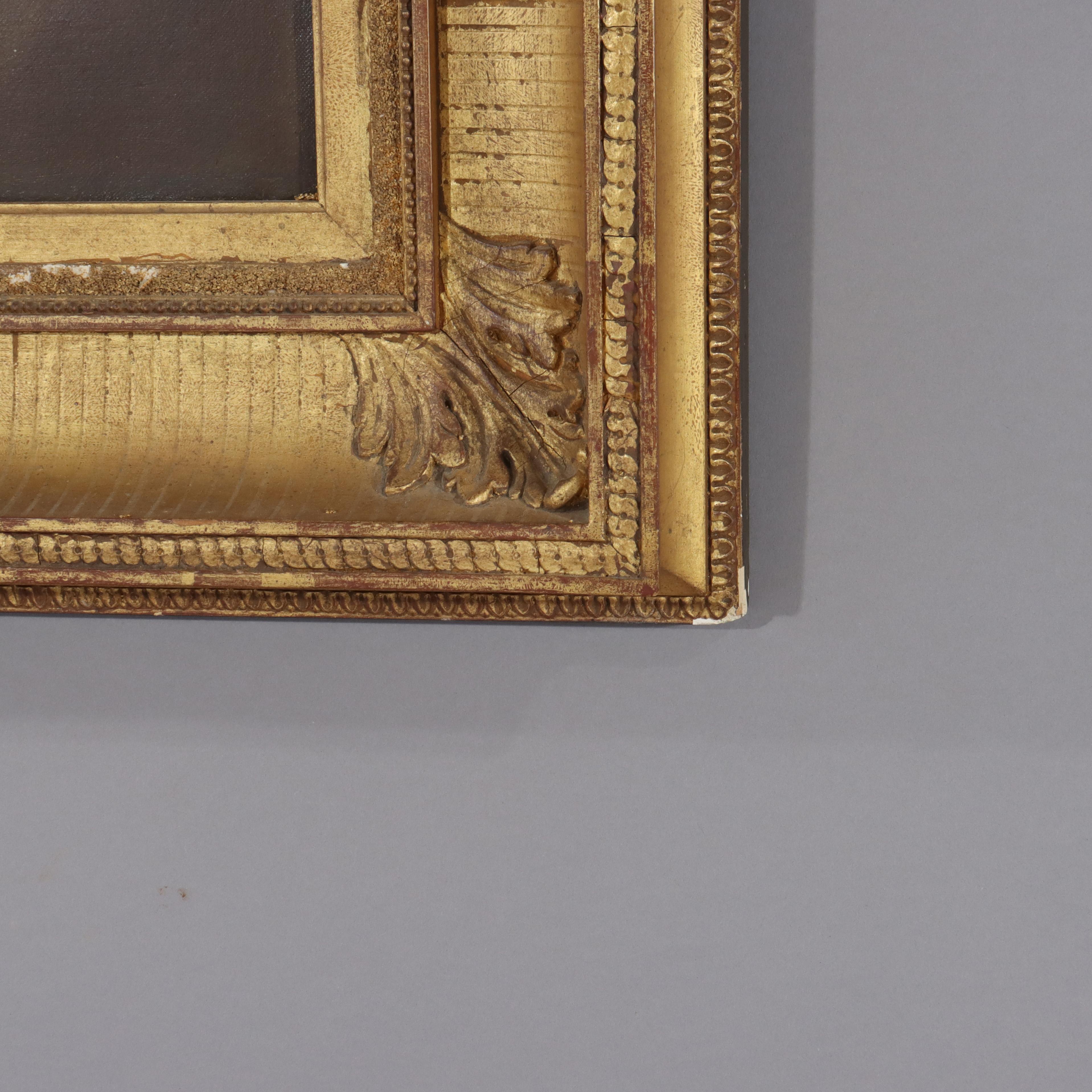 Huile ancienne sur toile Portrait de Rebecca Solomon, une femme noble,  c1850 Bon état - En vente à Big Flats, NY