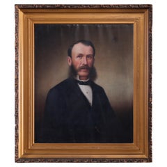 Antique Oil on Canvas Portrait of a Gentleman Baron, circa 1870