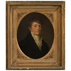 Antique Oil on Canvas Portrait of a Gentleman