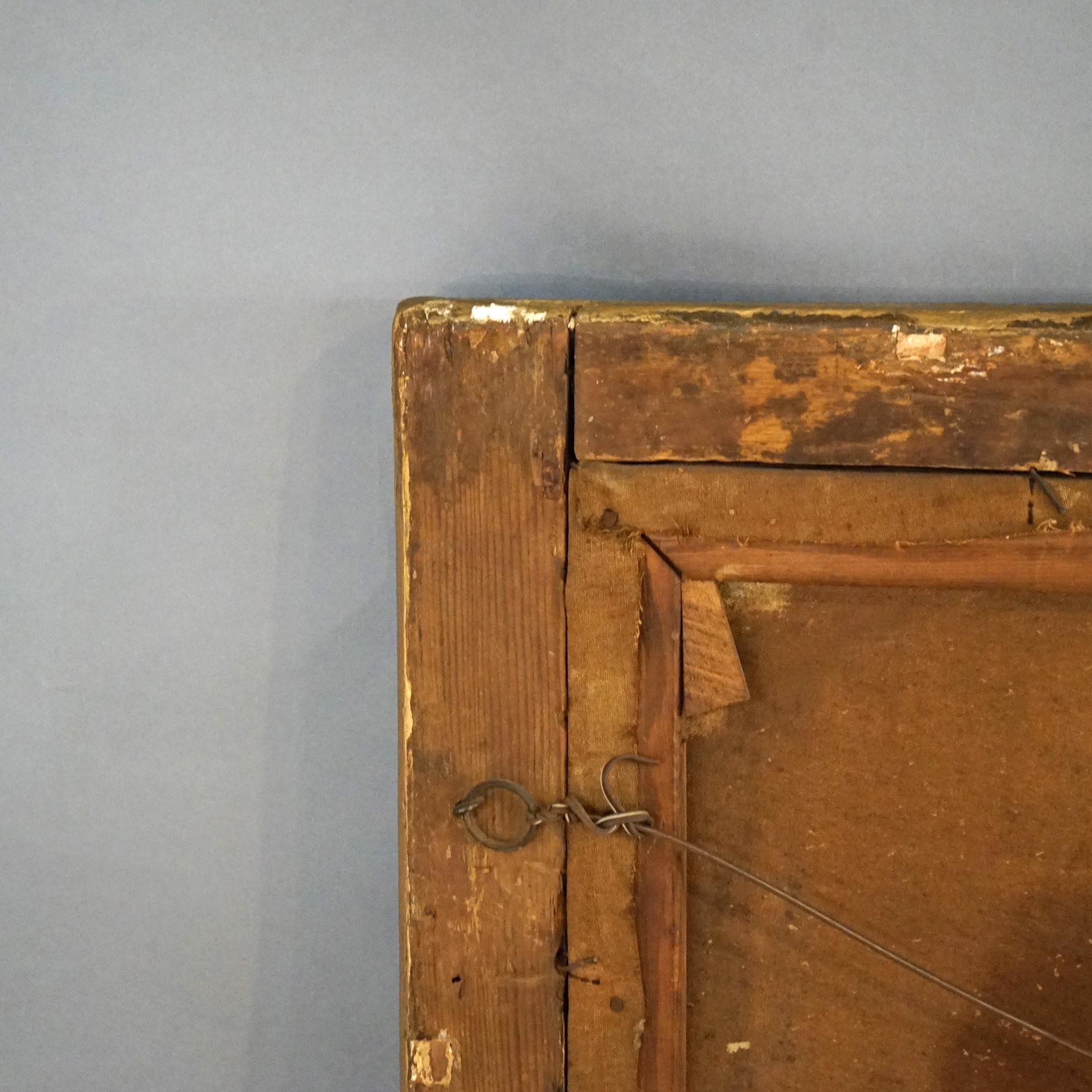 Antikes Ölgemälde auf Leinwand, Porträt eines Adeligen in vergoldetem Holzrahmen, Original, 18. Jahrhundert im Angebot 5
