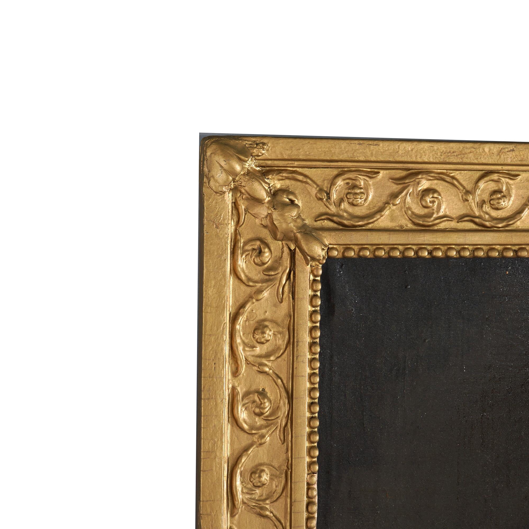 Hand-Painted Antique Oil on Canvas Portrait of A Nobleman in Original Giltwood Frame 18thC For Sale