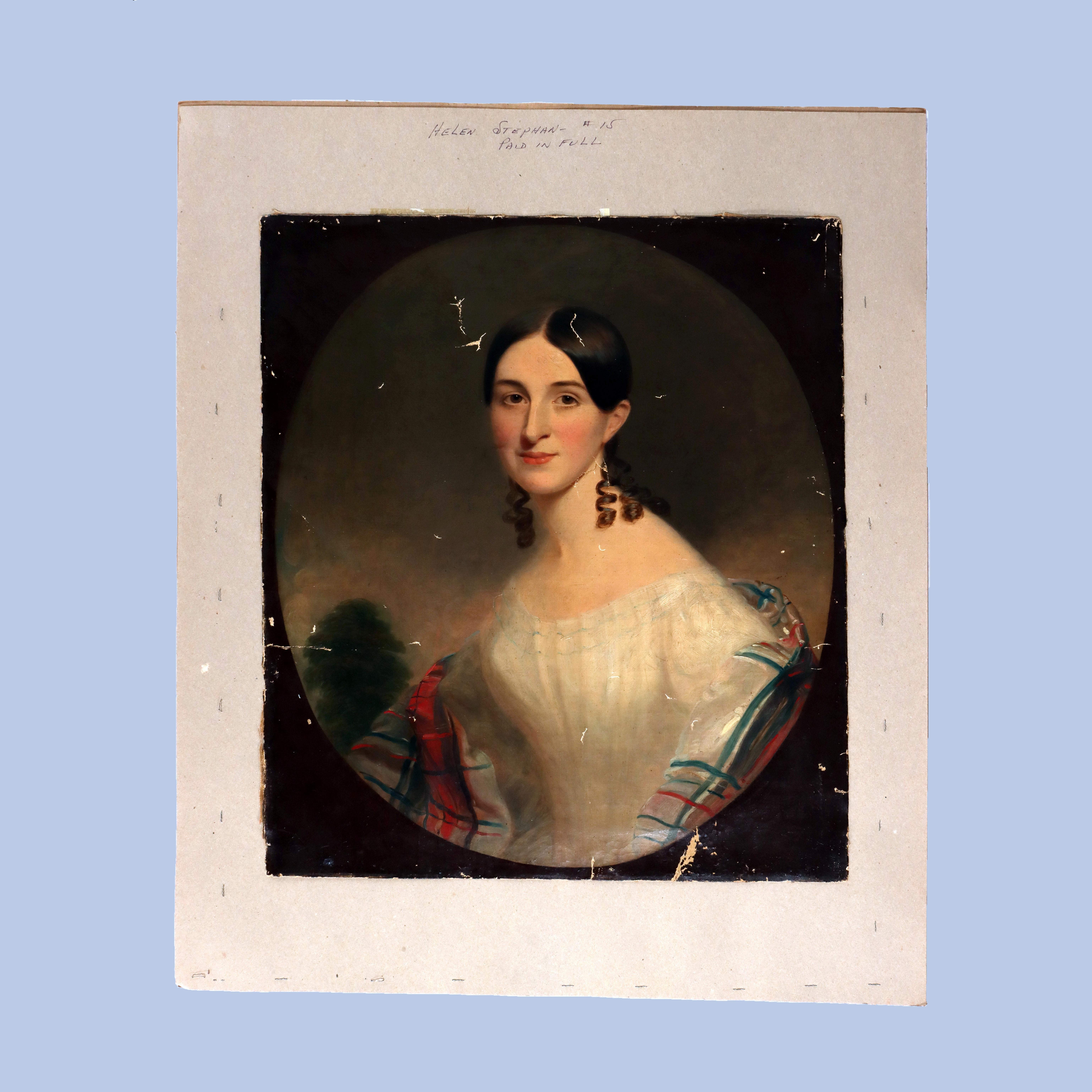 Antike Öl auf Leinwand Porträt eines Debütanten unsigniert C1820
$800-$1,500
Maße - 29 3/4