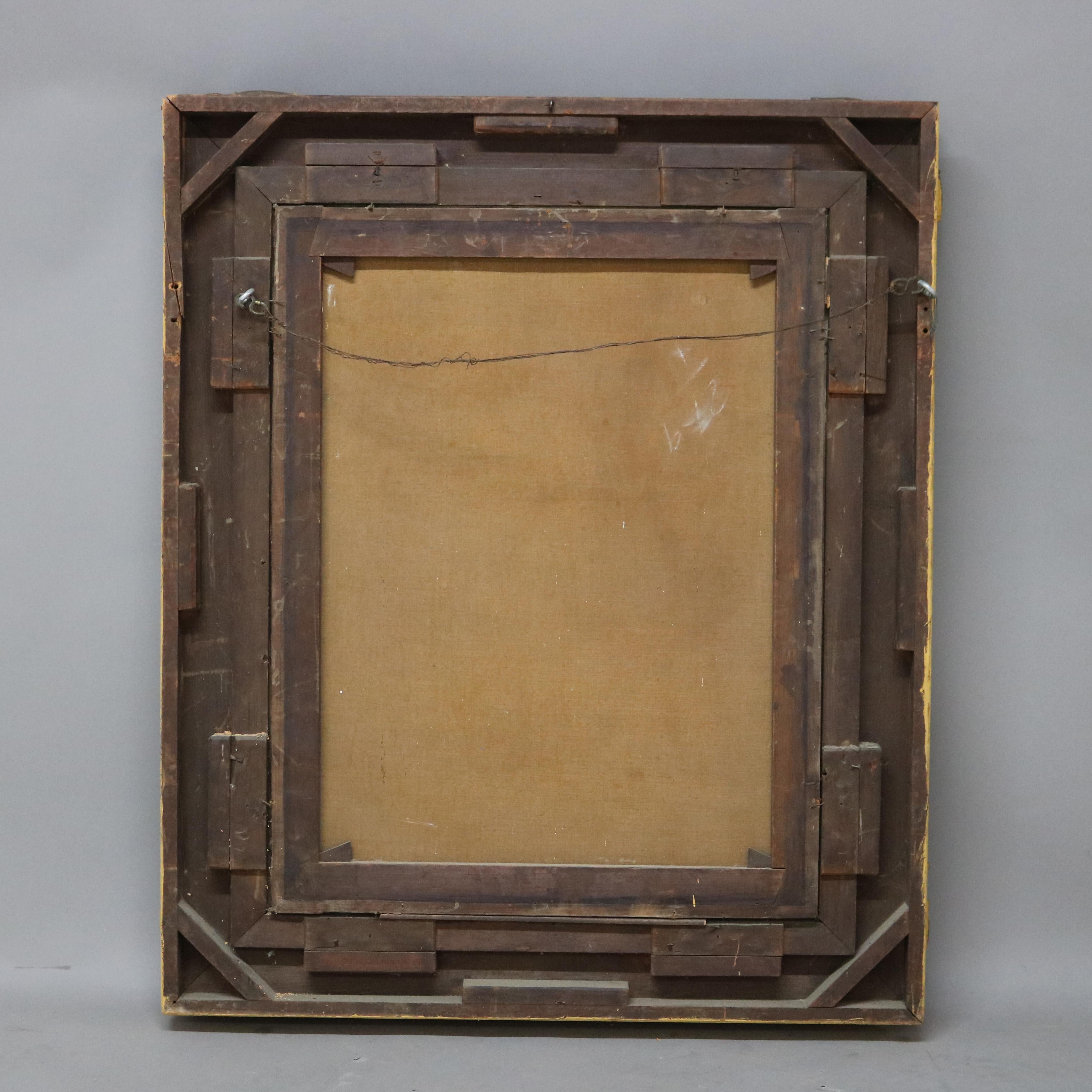 Antique Oil on Canvas Portrait Painting of a Nobleman, Giltwood Framed, C1880 5