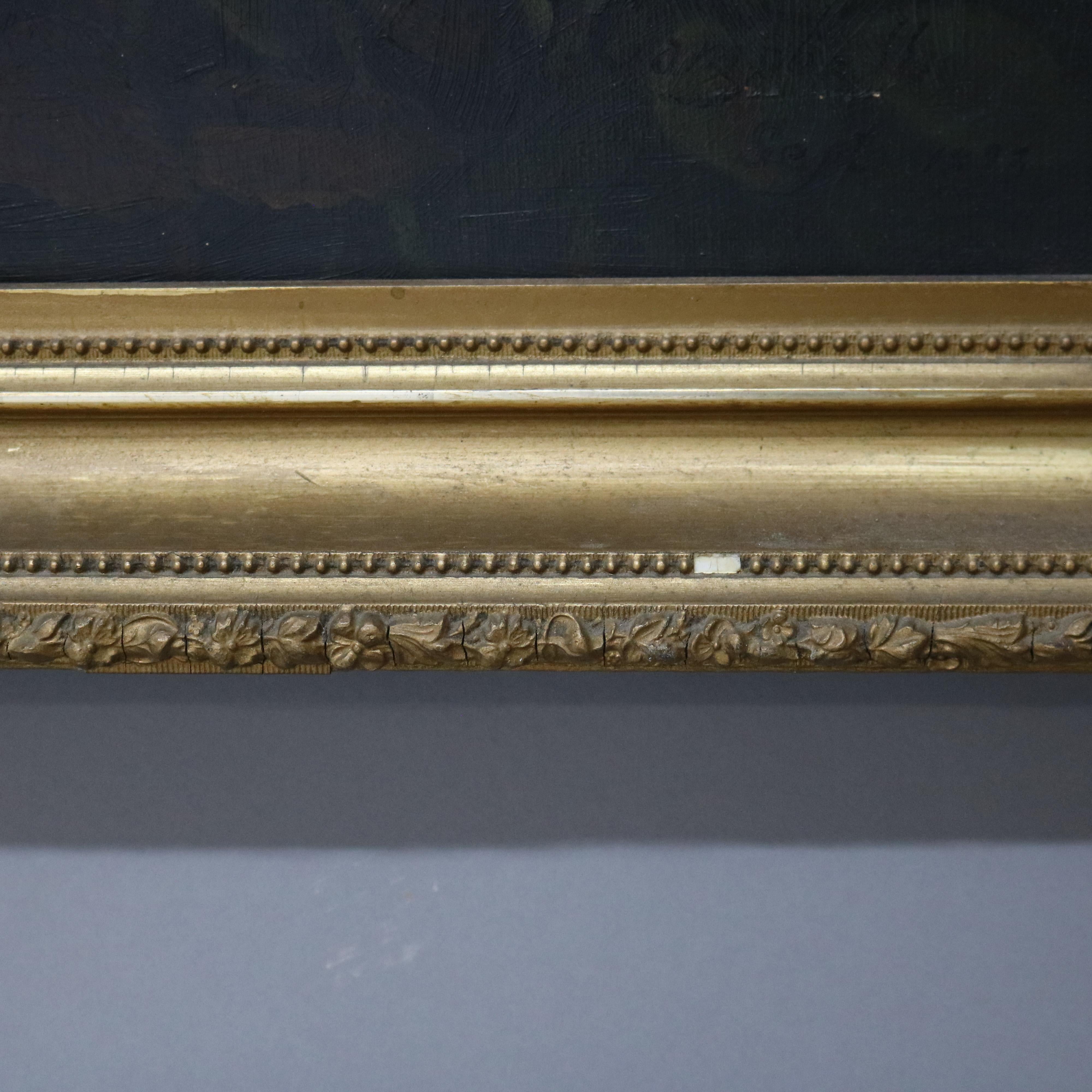 Antique Oil on Canvas Still Life Painting of Roses Signed by S. Campbell C1843 3