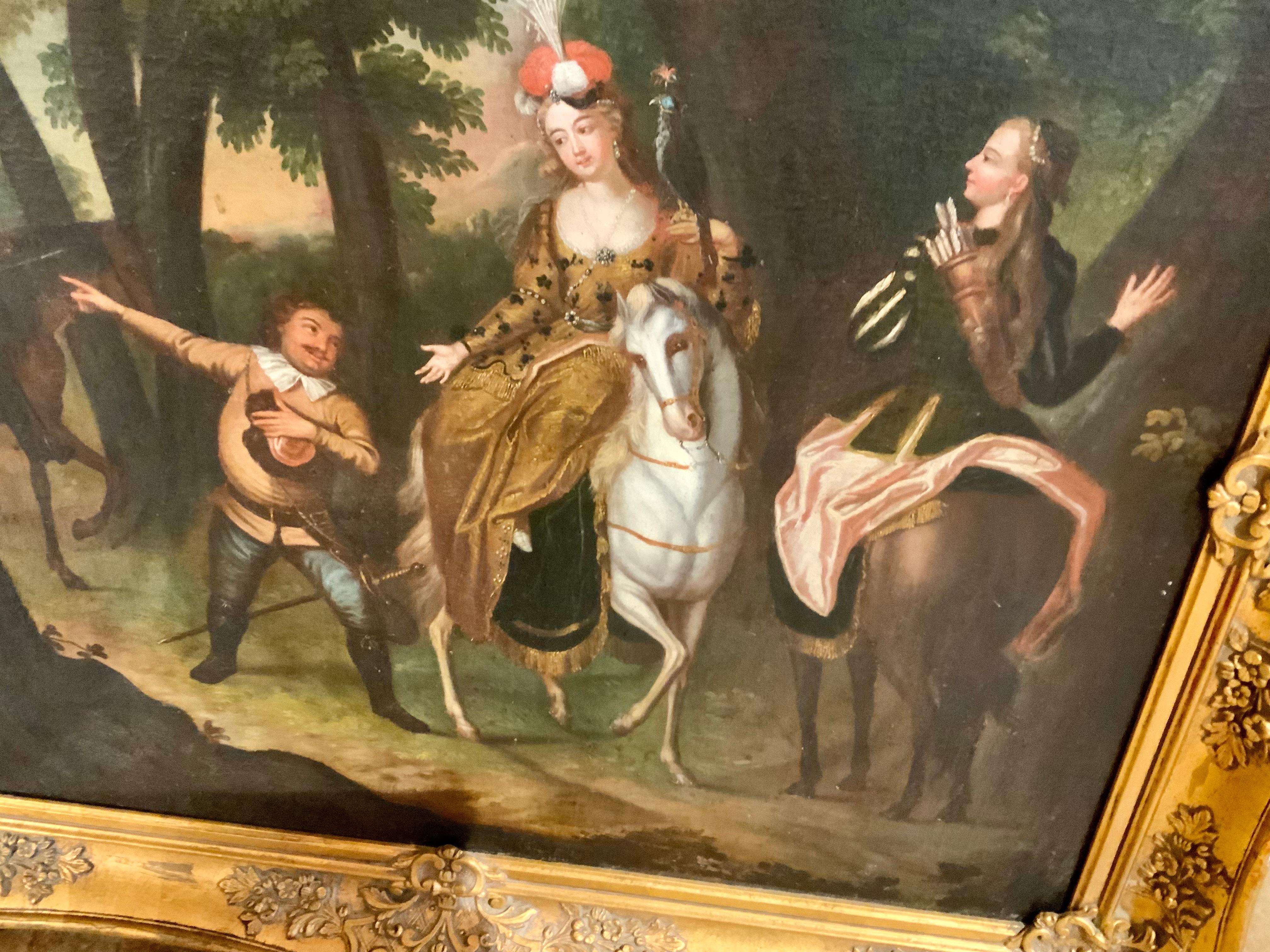Antique Oil on Canvas, Story of Don Quixote After Charles-Antoine Coypel 5