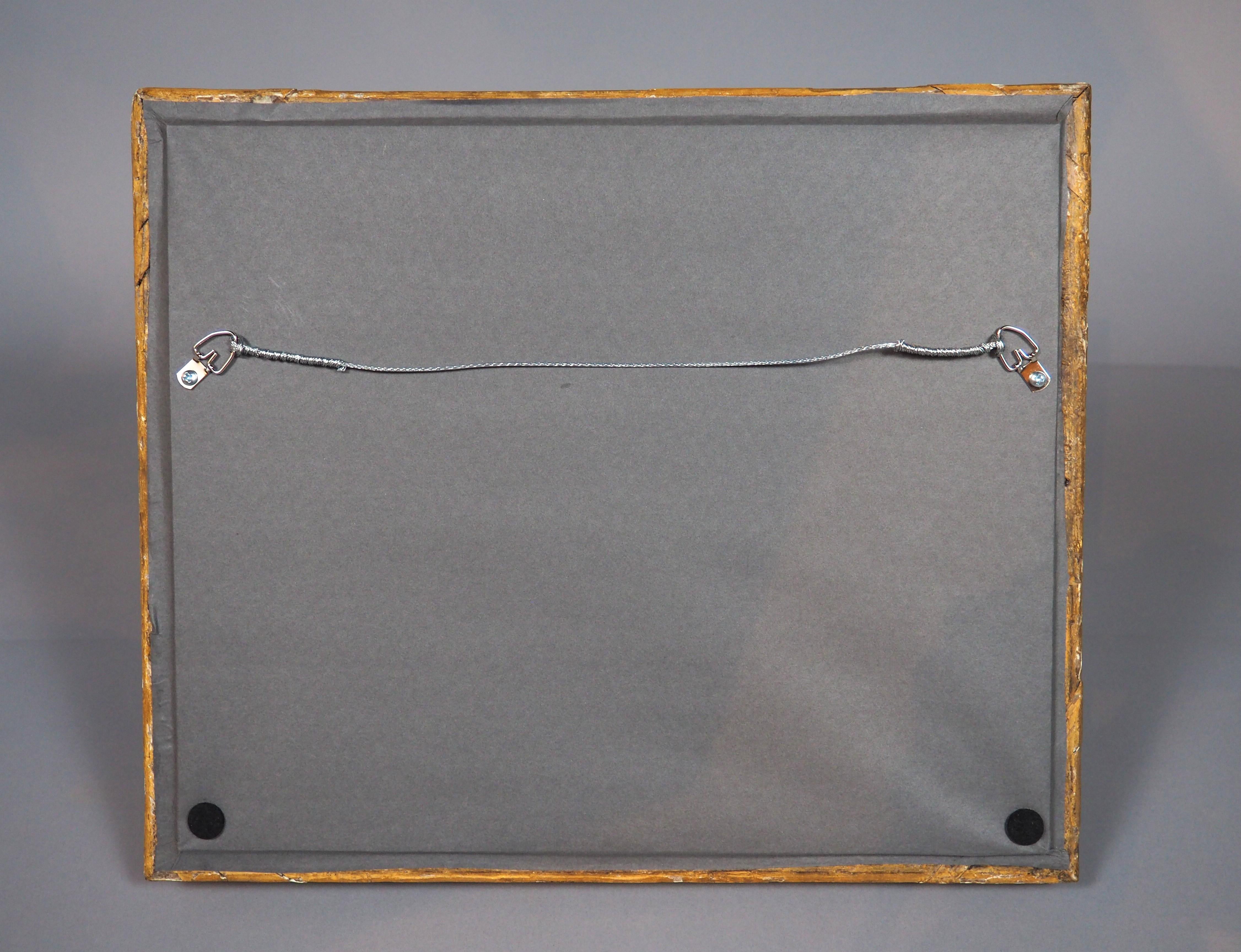 Antikes Öl auf Kupfer Gemälde einer alpinen Dorfszene (Handgeschnitzt) im Angebot