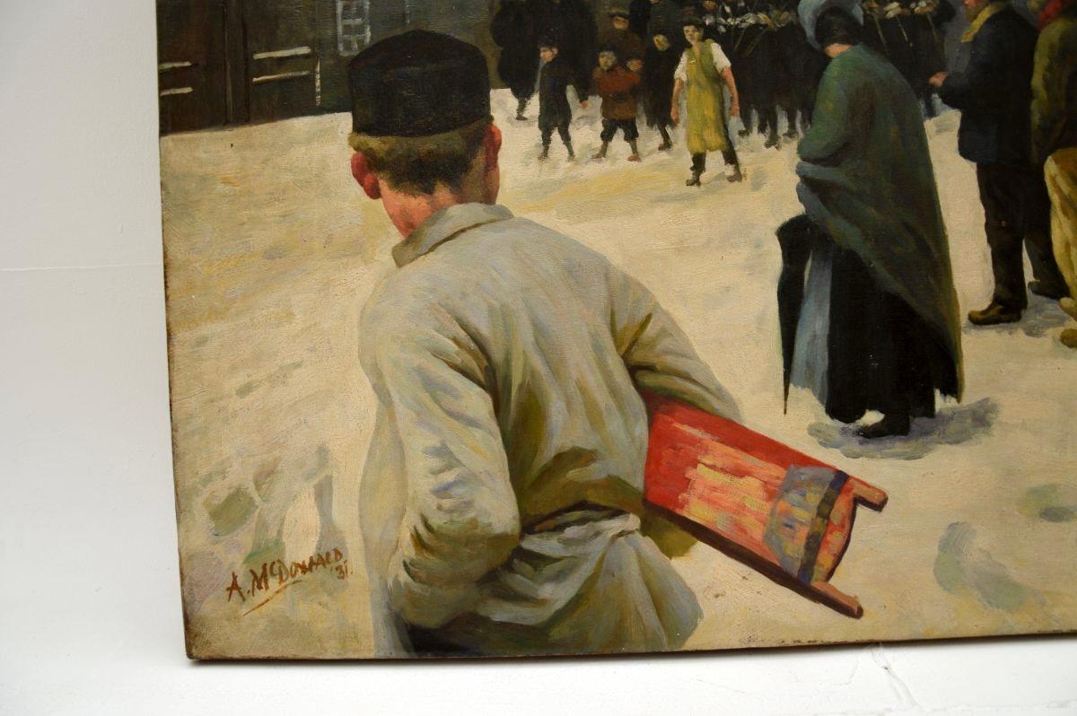 Antikes Ölgemälde von A. McDonald (Britisch) im Angebot