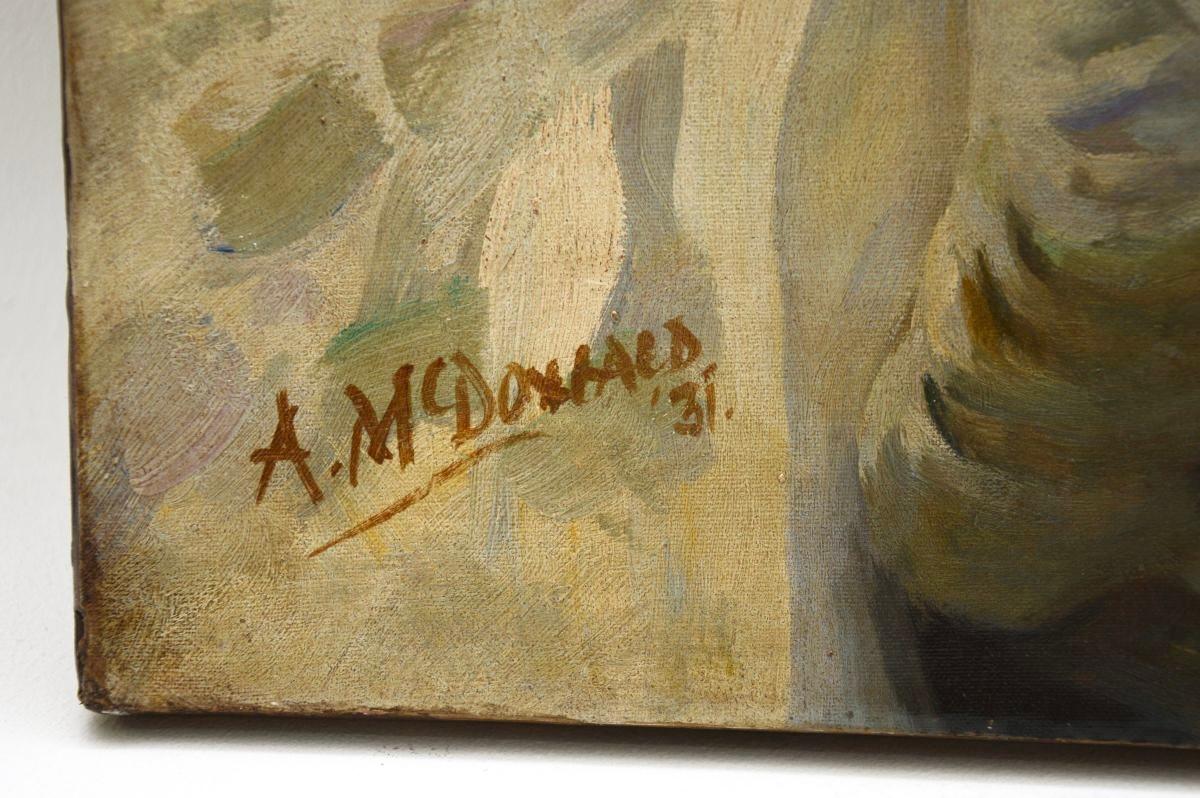 Antikes Ölgemälde von A. McDonald im Angebot 1