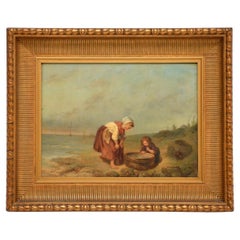 Peinture à l'huile ancienne de Jan Fabius, 1820-1889