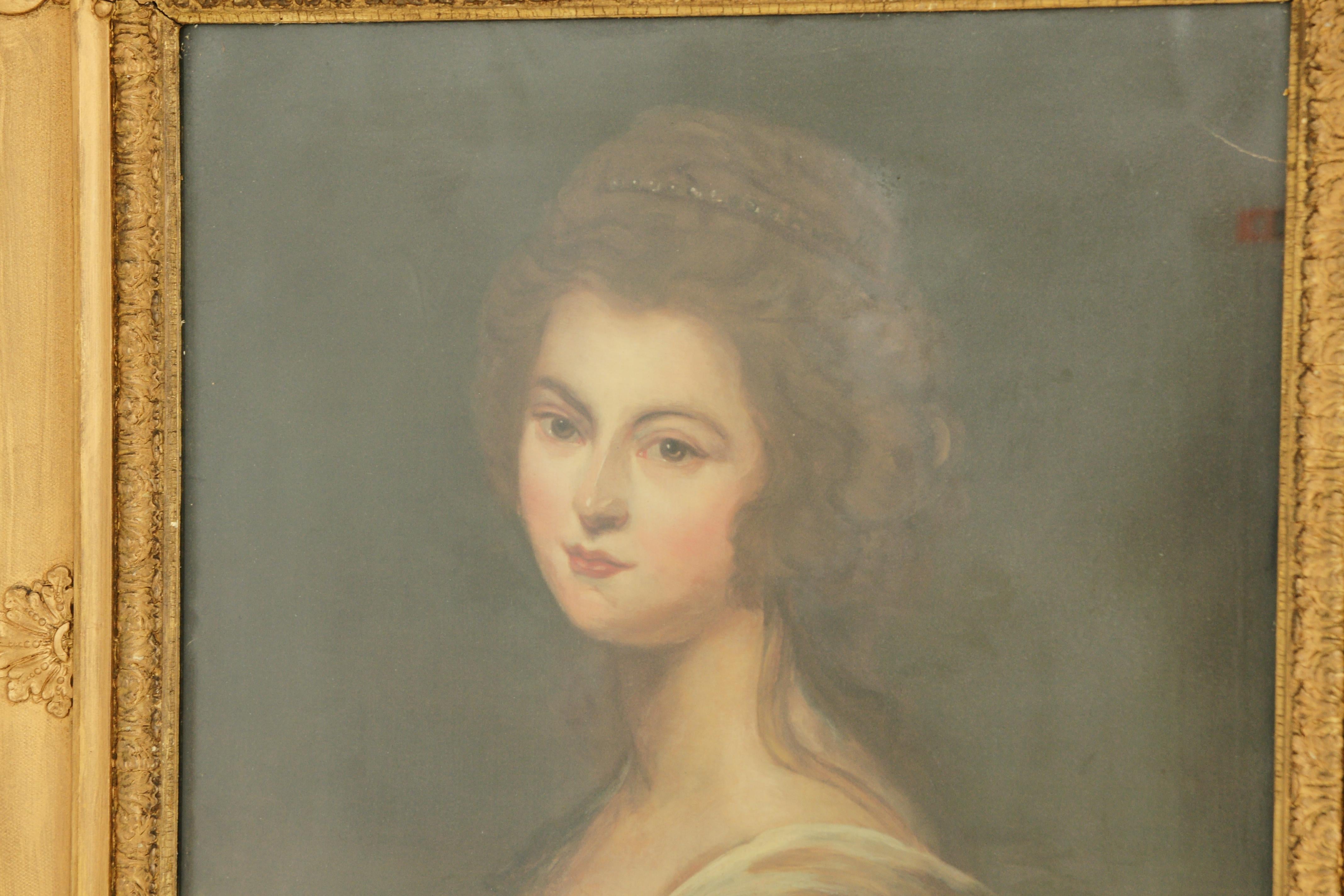 Late 19th Century Antique Oil Painting, Diana McDonald, after Cosway, English School, 1880