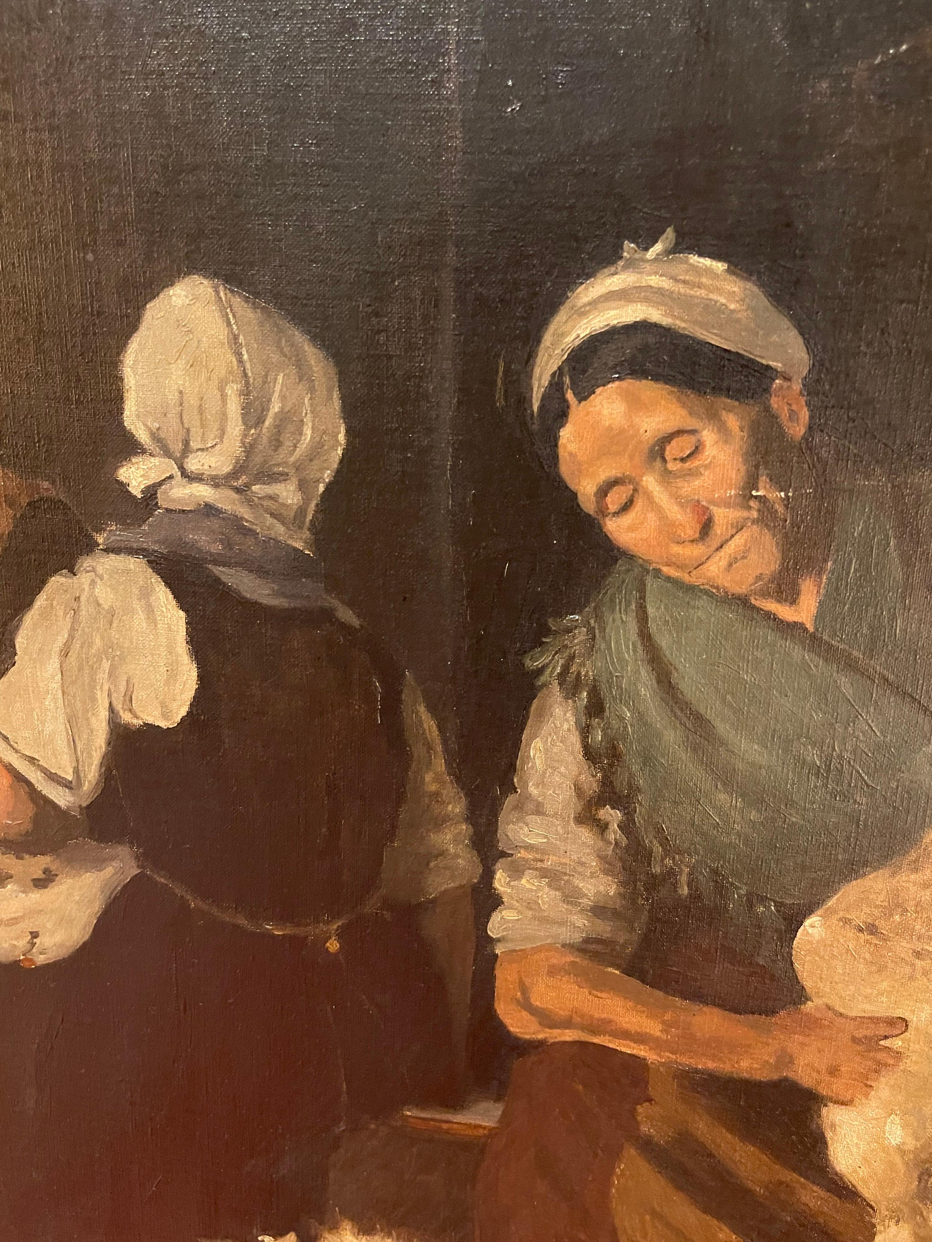 German Antique Oil Painting 