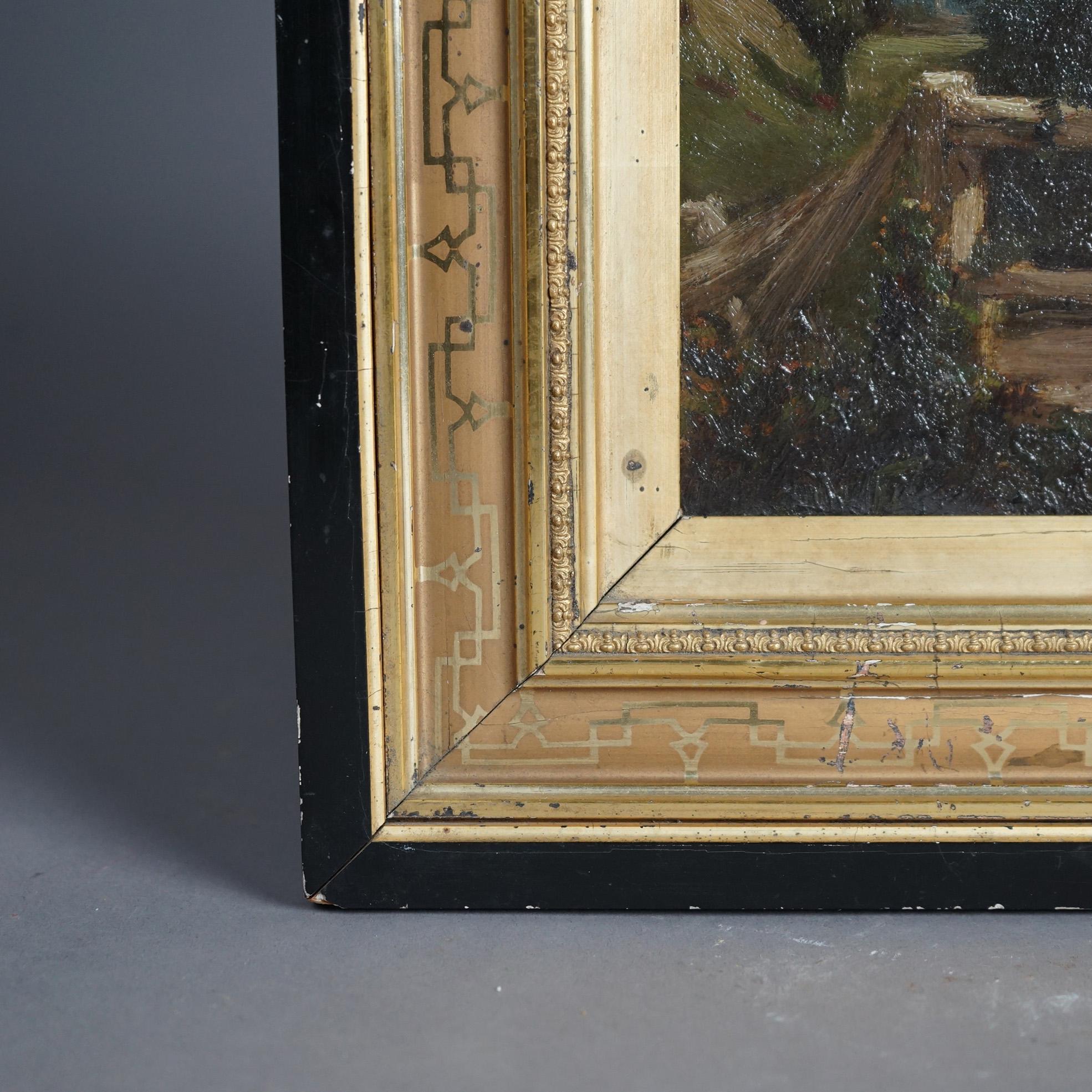 19th Century Antique Oil Painting, Genre Scene of a Child, Circa 1890 For Sale