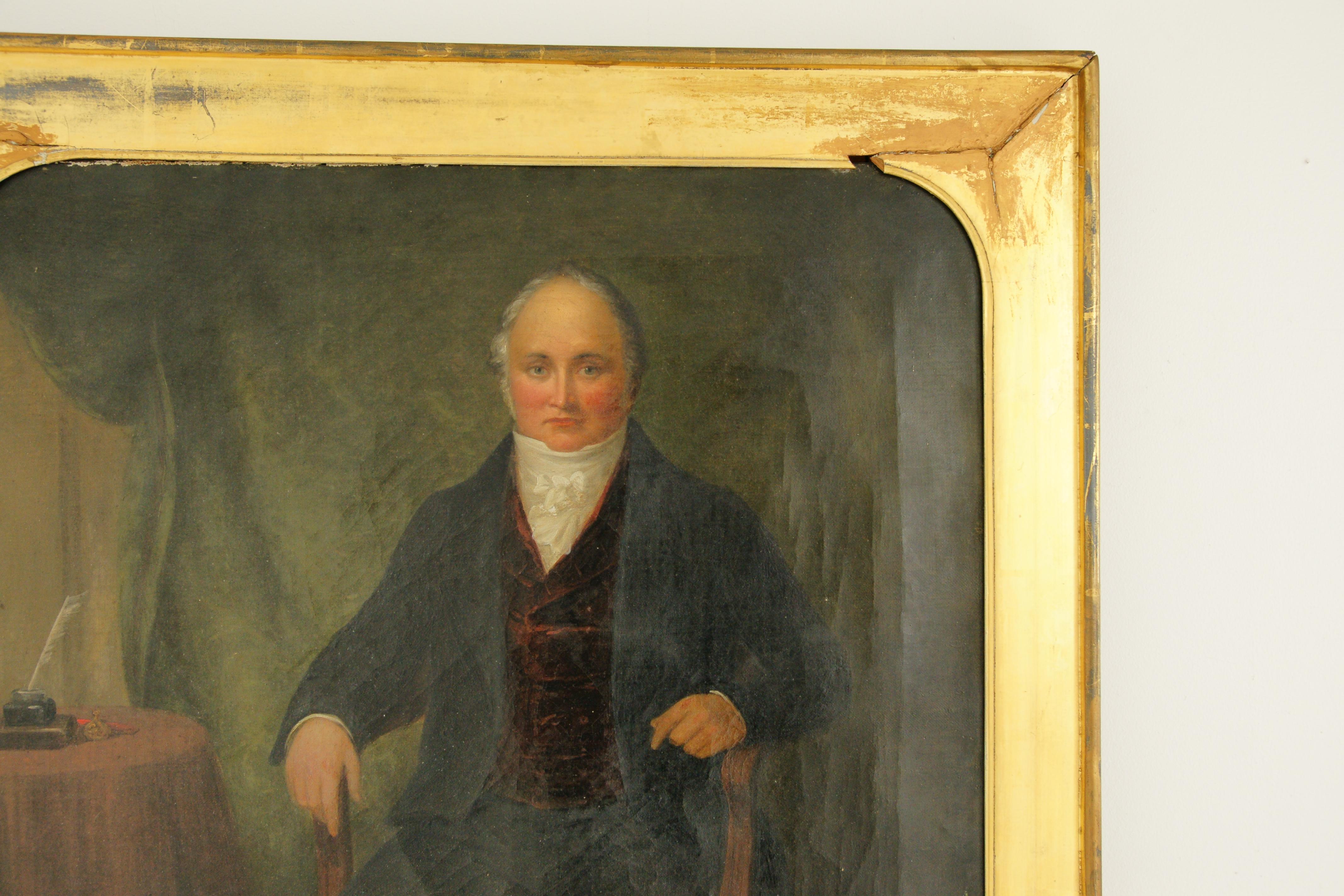 antique oil portrait