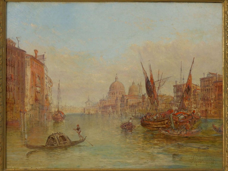 Antique Oil Painting “Grand Canal, Venice” 1889 by Alfred Pollentine