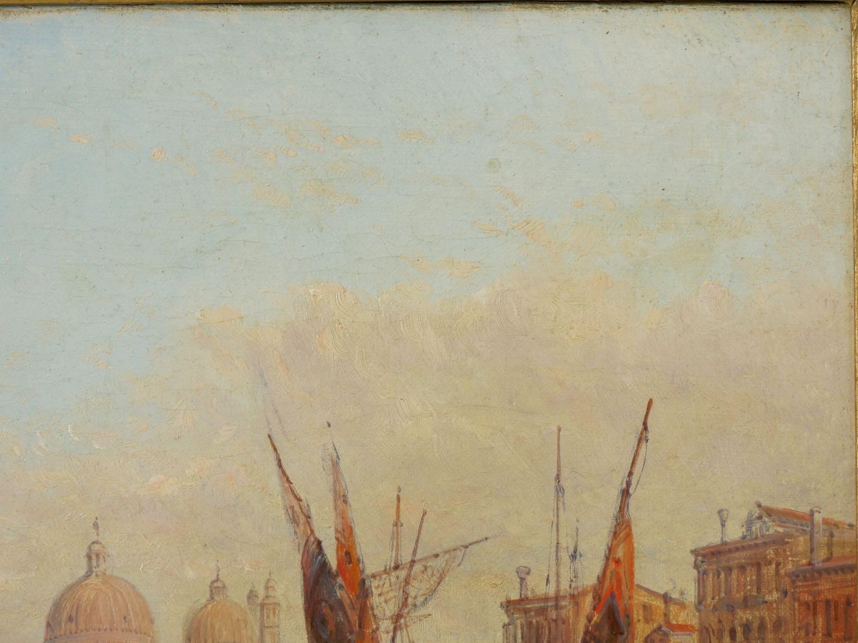 Romantic Antique Oil Painting “Grand Canal, Venice” 1889 by Alfred Pollentine