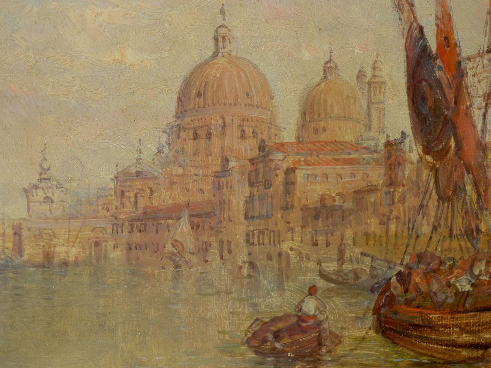 Antique Oil Painting “Grand Canal, Venice” 1889 by Alfred Pollentine 1