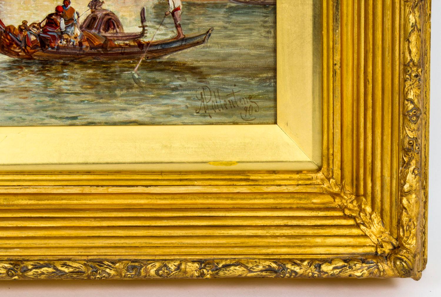 Antique Oil Painting Grand Canal Venice Alfred Pollentine 19th C In Good Condition In London, GB