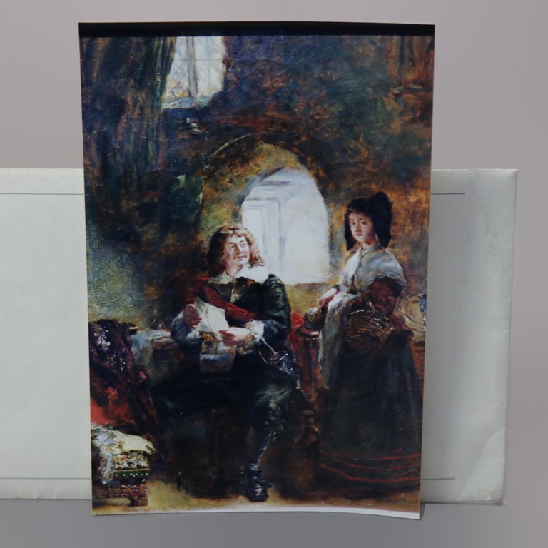 Antique Oil Painting Interior Genre Scene, Signed D. Passmore, 1878 For Sale 10