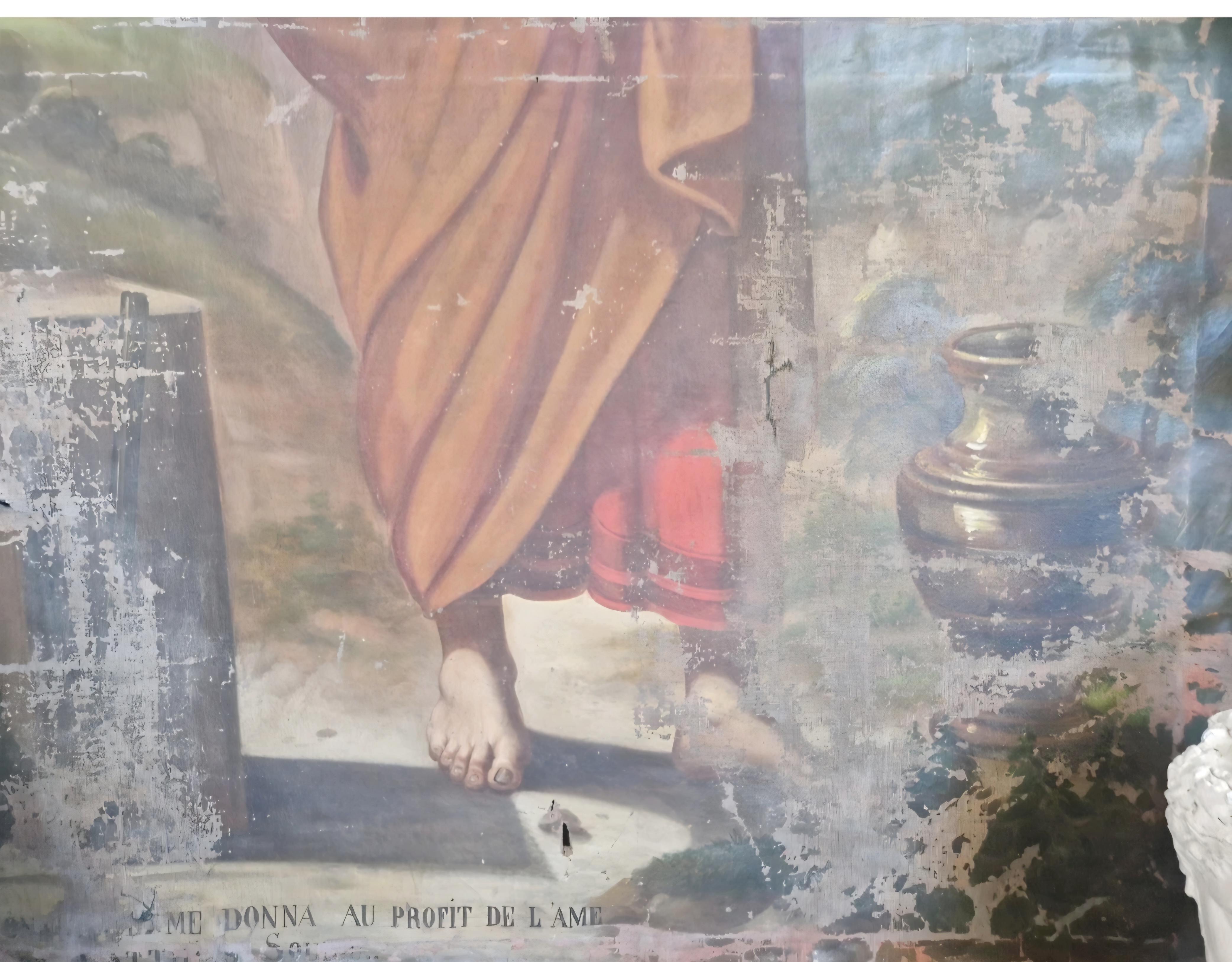 Antikes Ölgemälde Großer Sankt Matthias der Apostel im Angebot 2