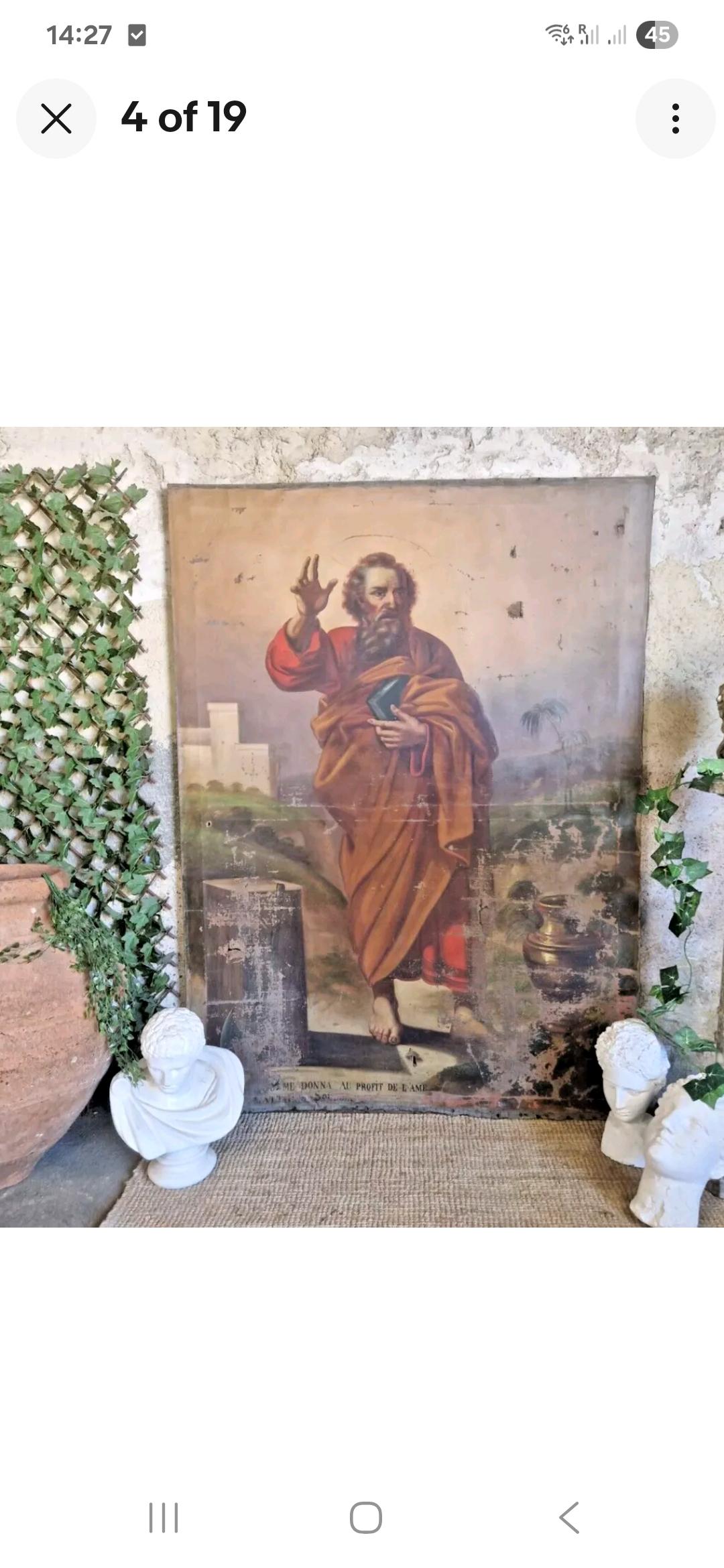 Antikes Ölgemälde Großer Sankt Matthias der Apostel (Renaissance) im Angebot