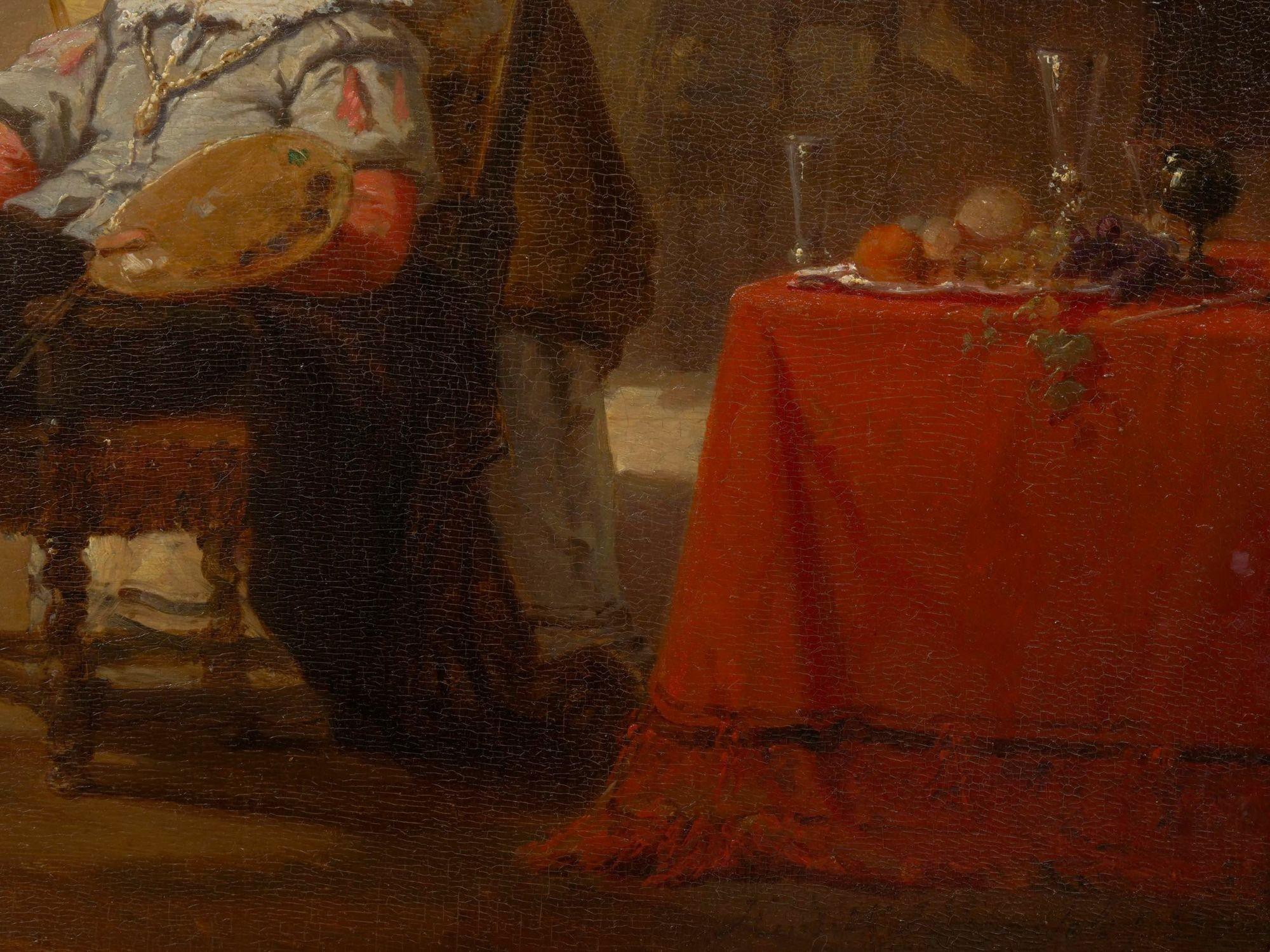 Antico dipinto a olio di 