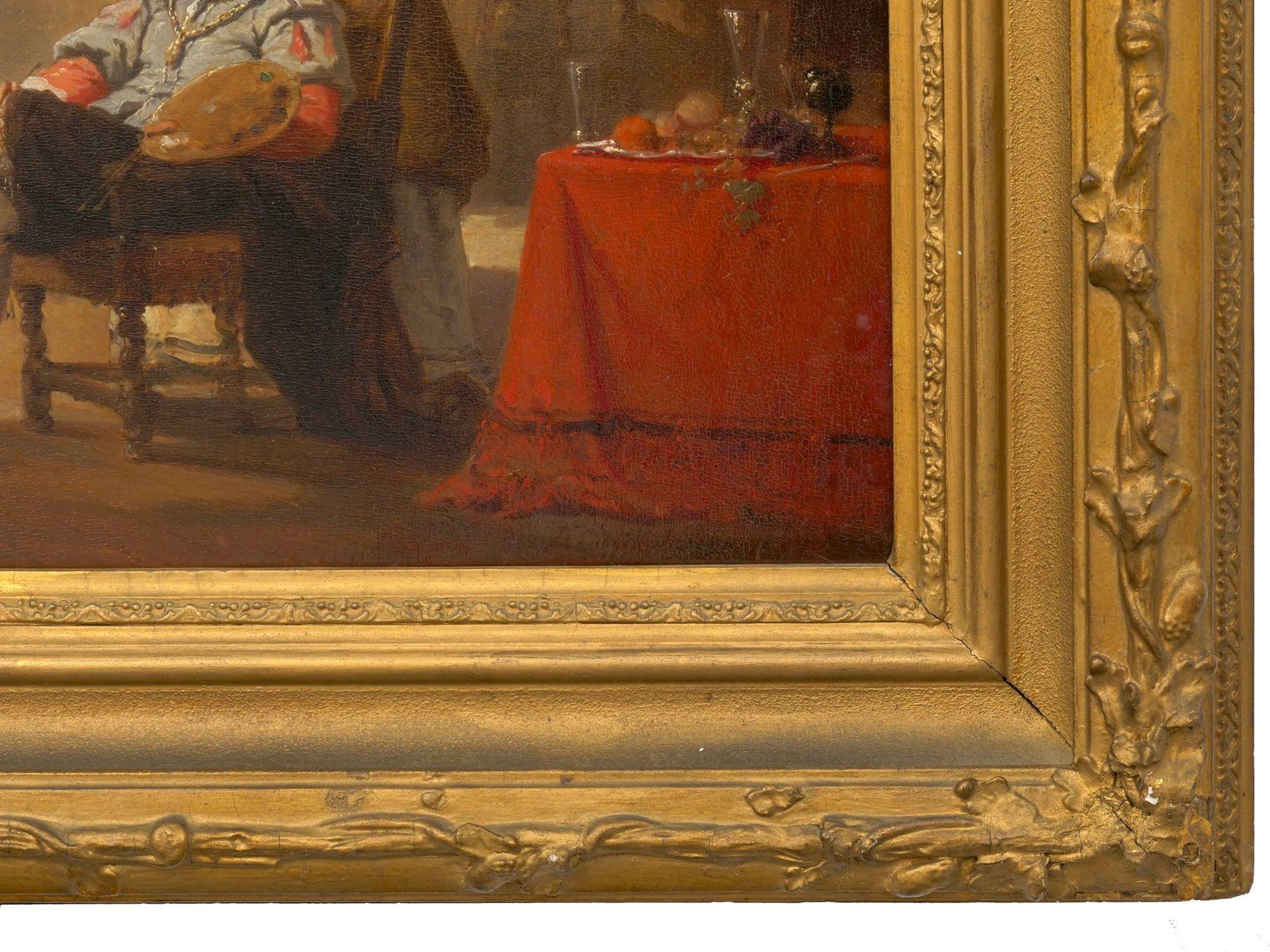 Antico dipinto a olio di 