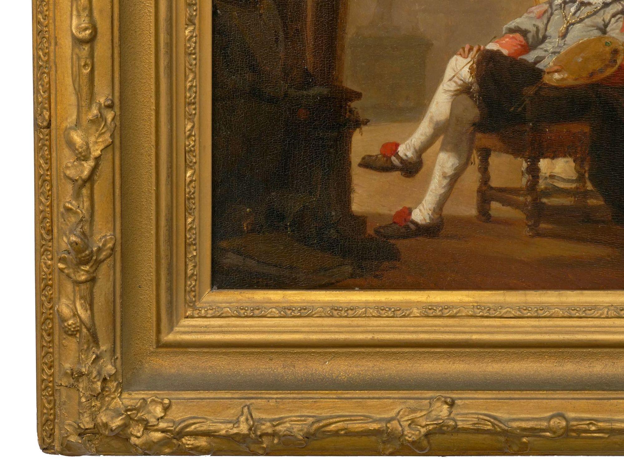 Antico dipinto a olio di 