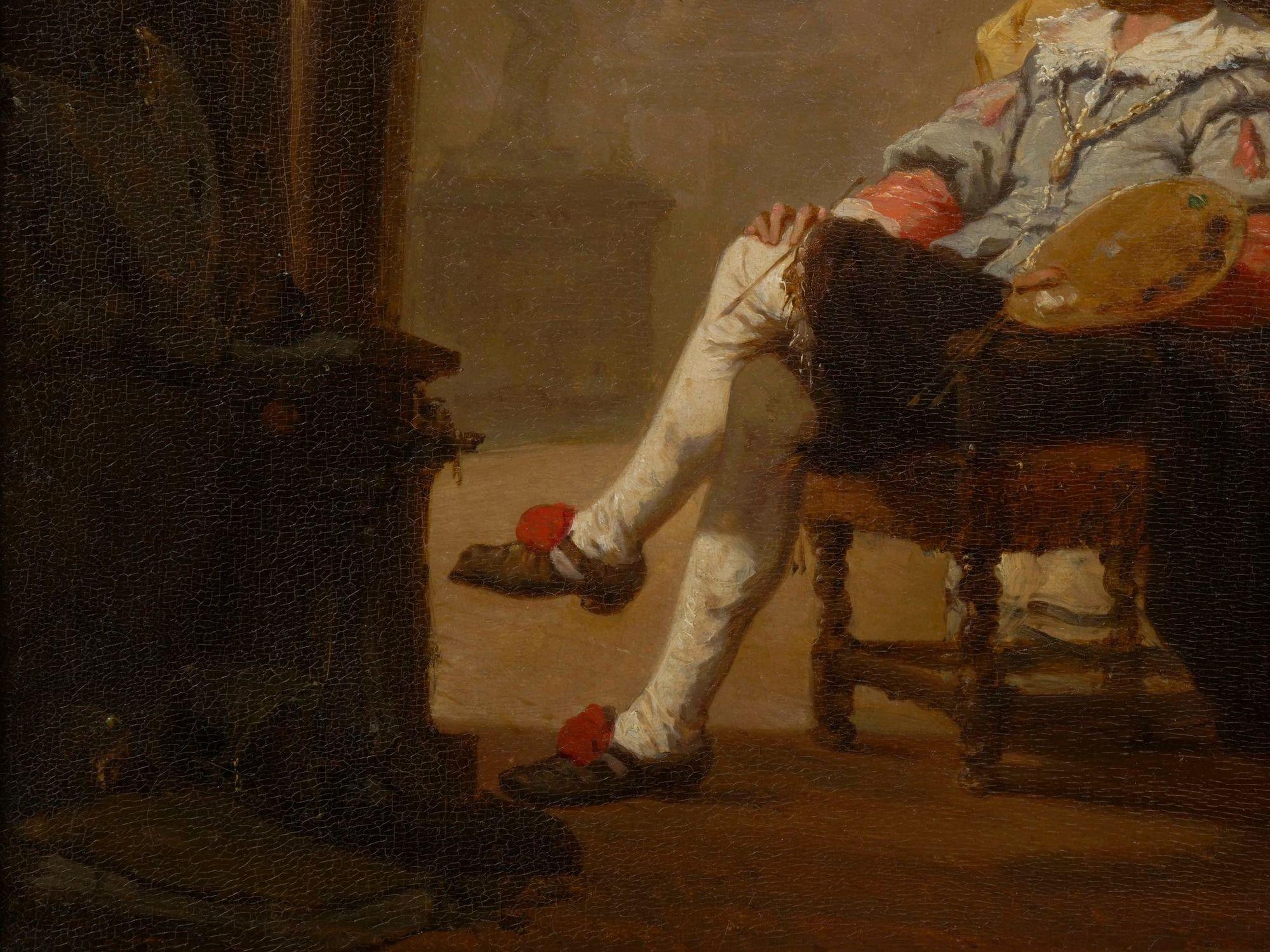 Antico dipinto a olio di 