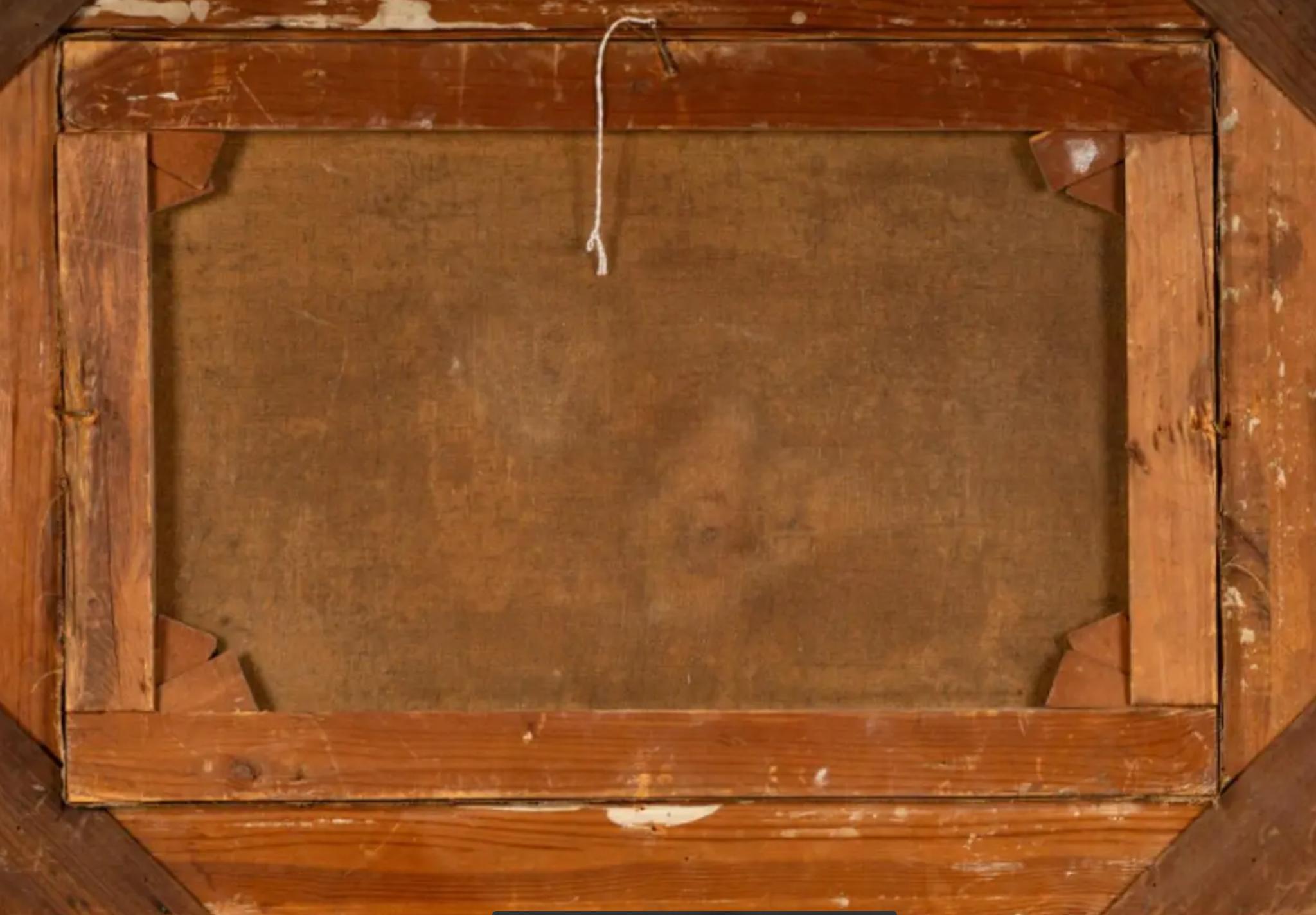 XIX secolo Dipinto a olio antico di cani di Bernard de Gempt in vendita