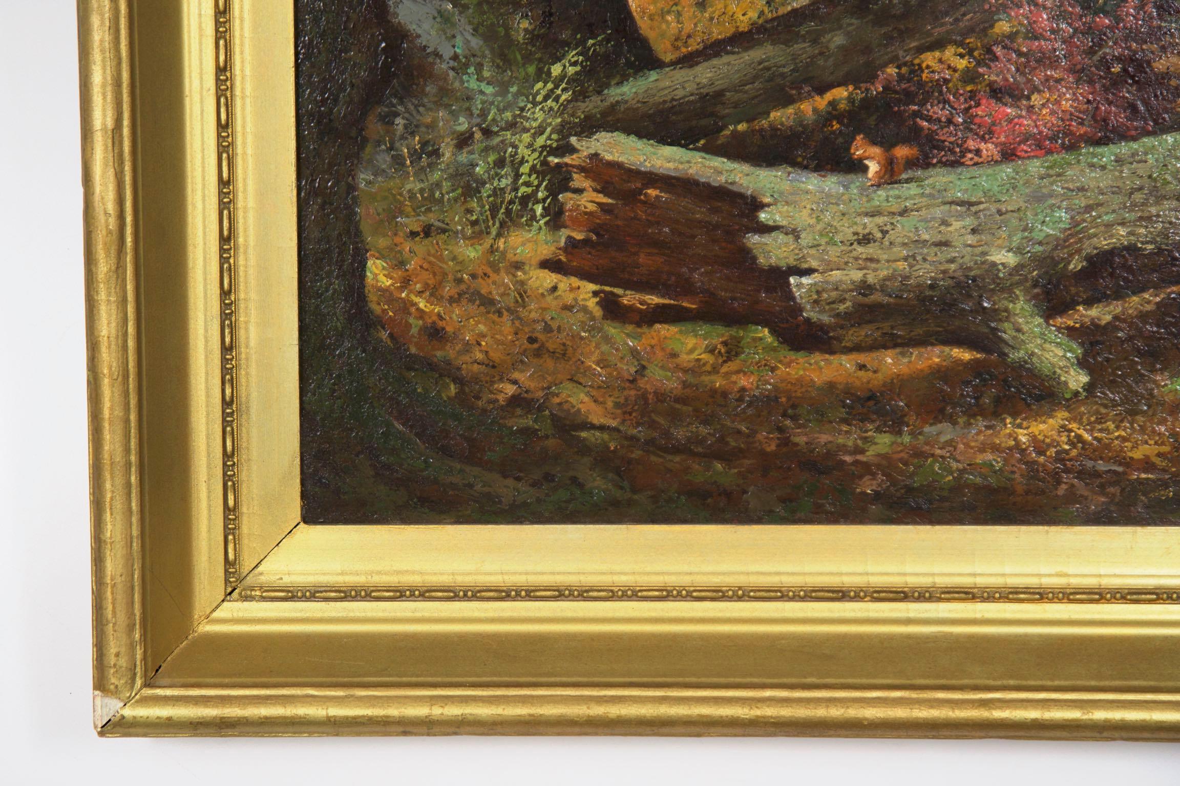 Antique Oil Painting of Squirrel by Frederick Batcheller 6