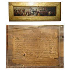 ANTIQUE OIL PAINTING OF THE BLACK PRINCE WiTH KING JOHN II OF FRANCE AS PRISONER