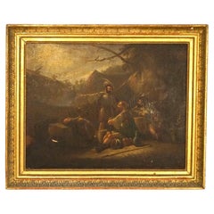 Antique Oil Painting of Three Gladiators, Old Master Copy Dated 1860