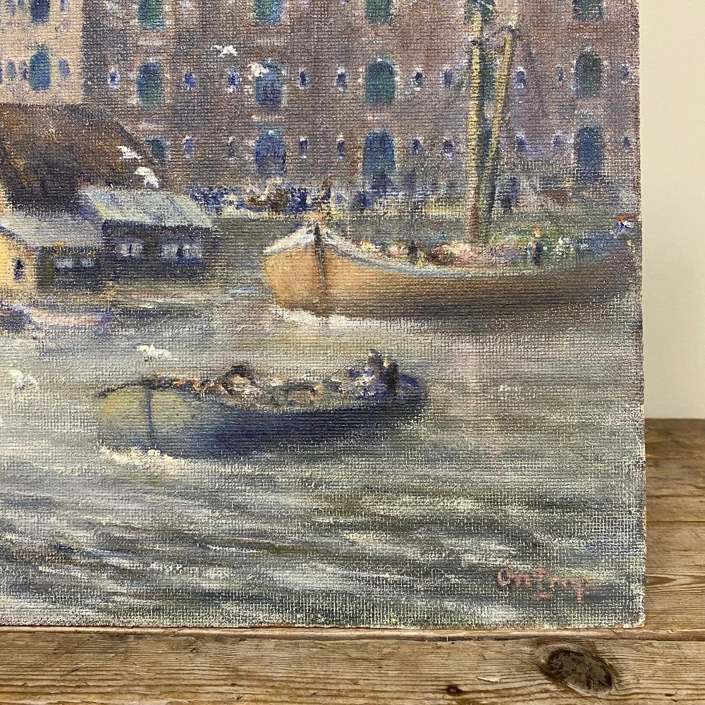 20th Century Antique Oil Painting on Board by H. G. Ontrop For Sale