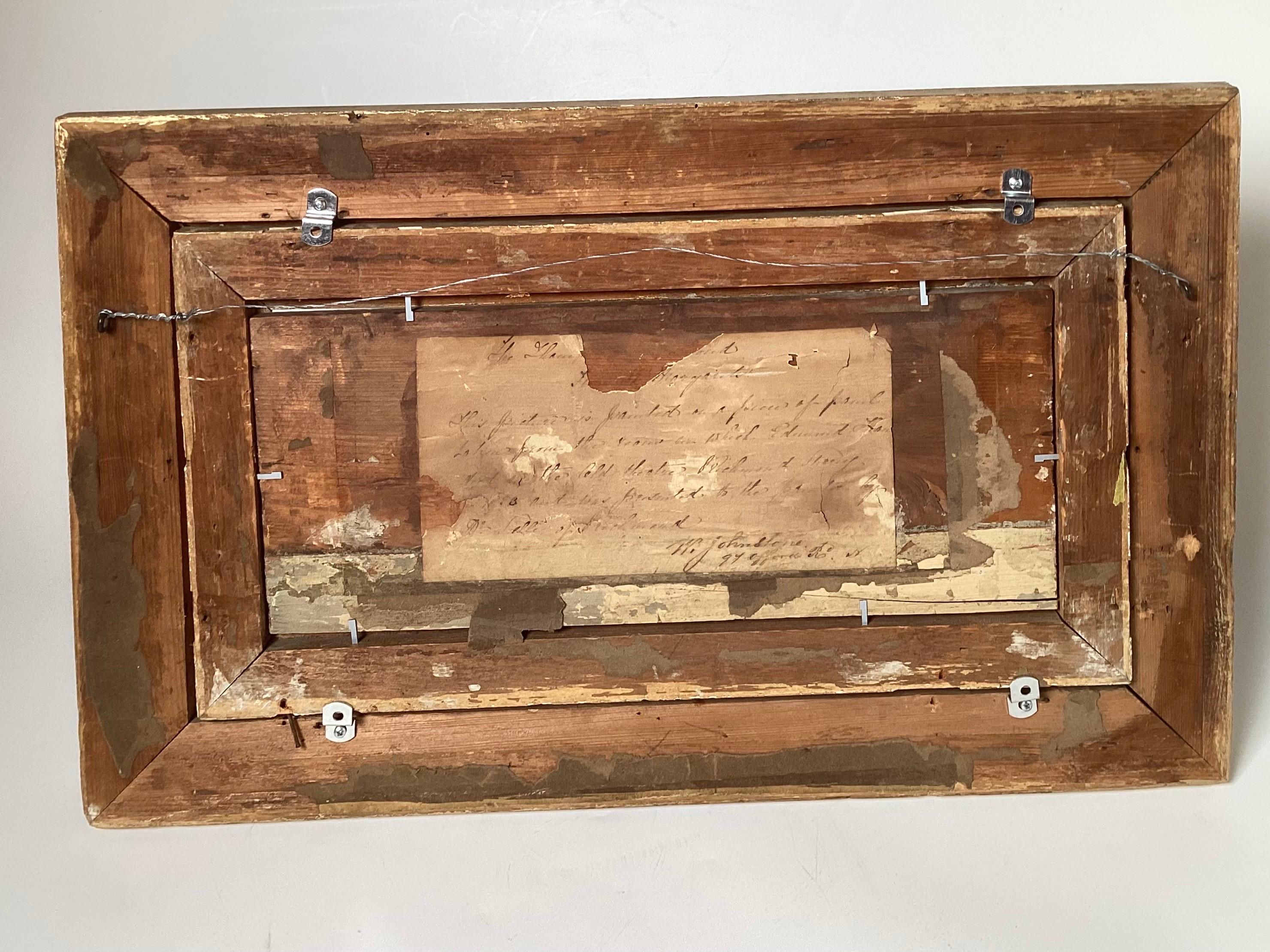 Antiguo cuadro al óleo sobre tabla de la English School en venta 3