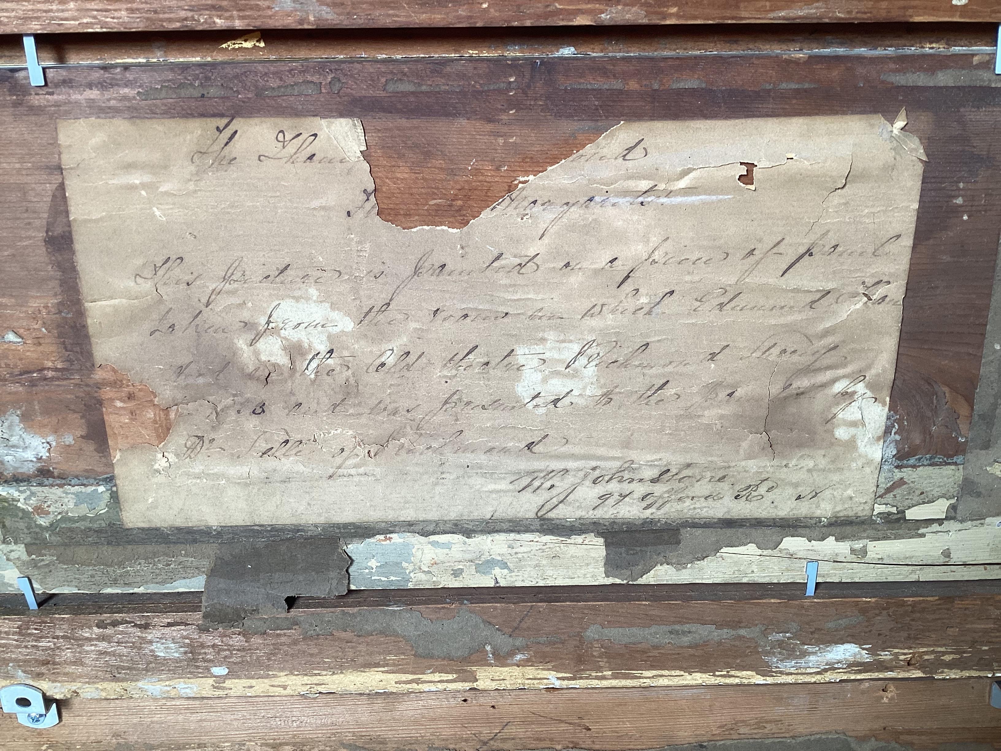 Antiguo cuadro al óleo sobre tabla de la English School en venta 4