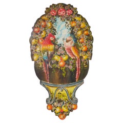 Antique Oil Painting on Boards of Birds and Flowers