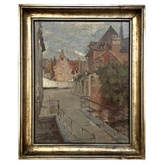 Antique Oil Painting on Canvas by Adrien Wernaers
