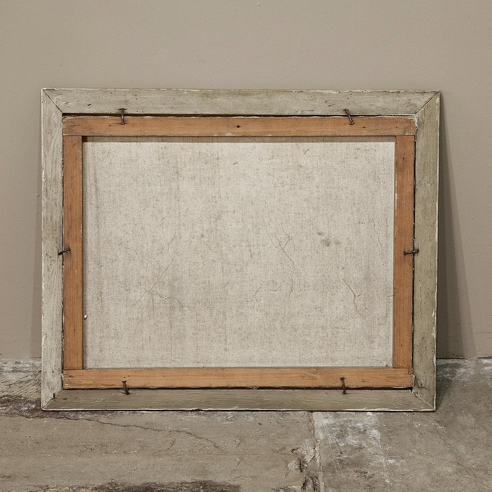 Mid-20th Century Antique Oil Painting on Canvas by Ferdy Naulaerts For Sale