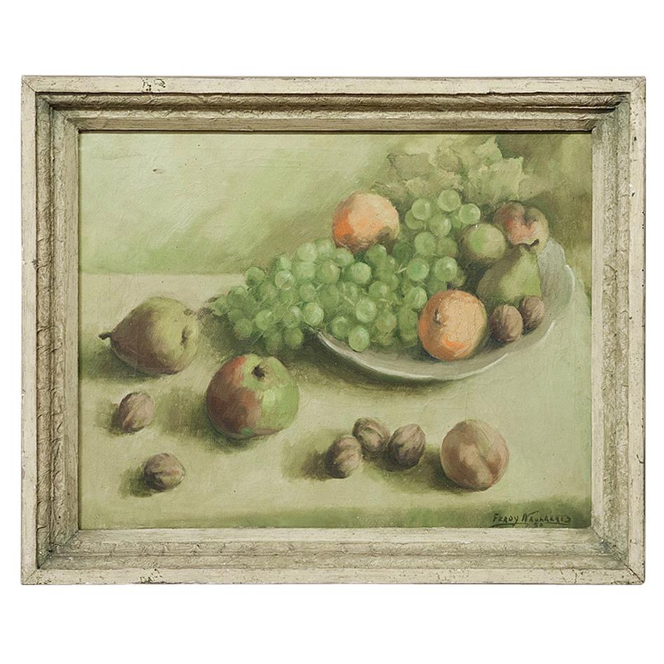 Antique Oil Painting on Canvas by Ferdy Naulaerts