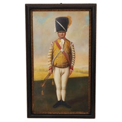 Antique Oil Painting on Canvas of a Soldier in Uniform