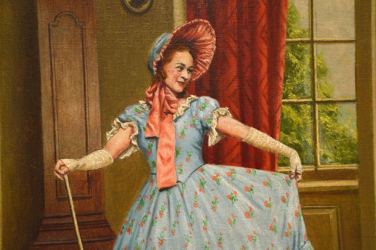 Antique Oil Painting on Canvass by Alfred Lyndon Grace For Sale 1