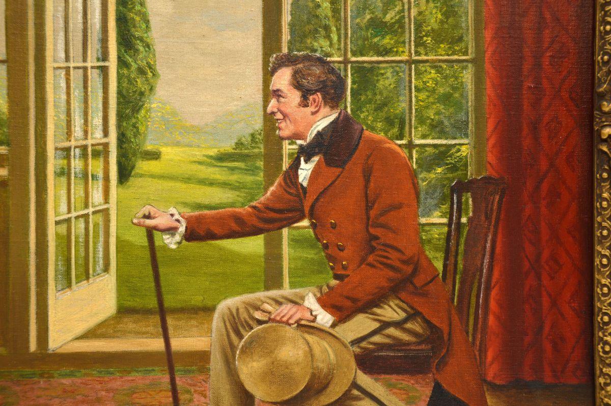 Antique Oil Painting on Canvass by Alfred Lyndon Grace For Sale 2