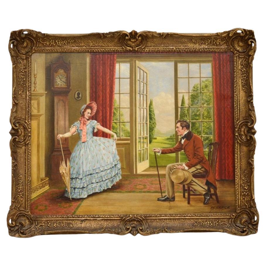 Antique Oil Painting on Canvass by Alfred Lyndon Grace