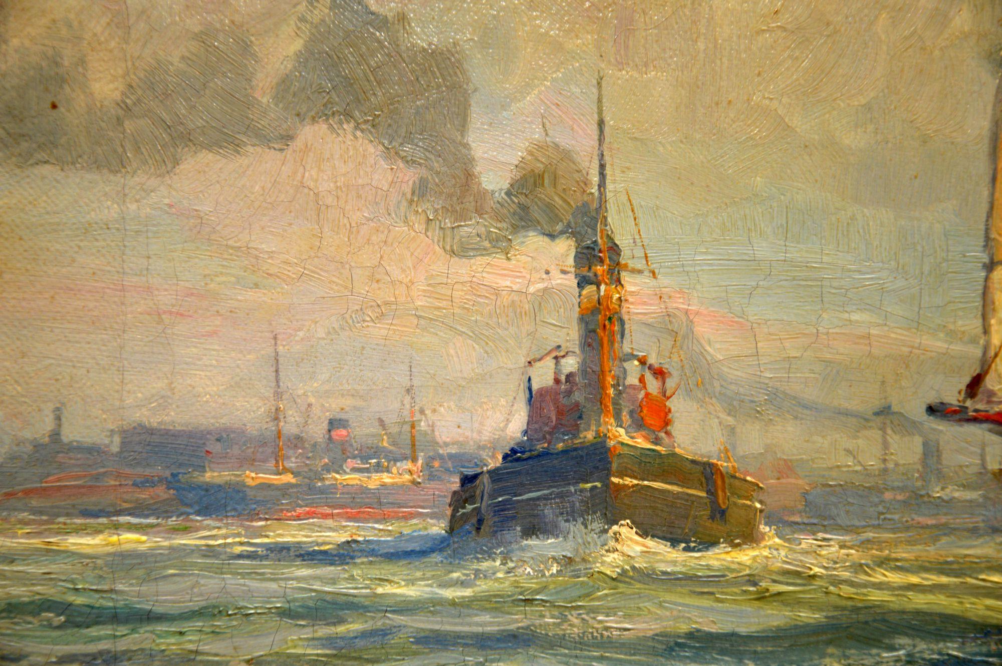 Dutch Antique Oil Painting on Canvass by Gerard Wiegman (1875-1964)