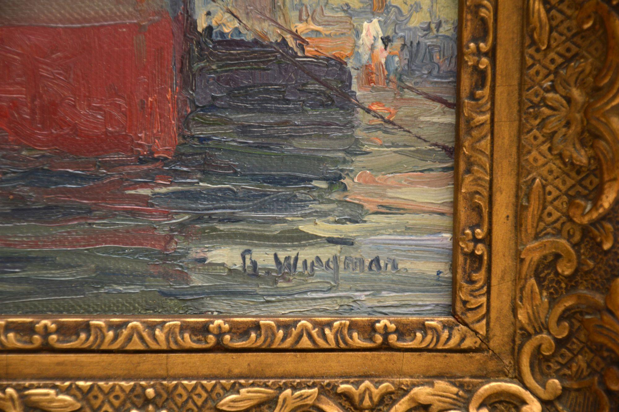 Début du 20ème siècle Peinture à l'huile ancienne sur toile de Gerard Wiegman (1875-1964) en vente